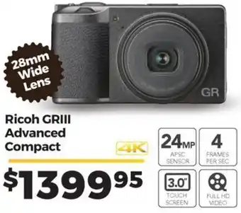 Teds Cameras Ricoh GRIII Advanced Compact offer