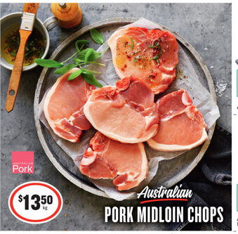 IGA Australian Pork Midloin Chops offer