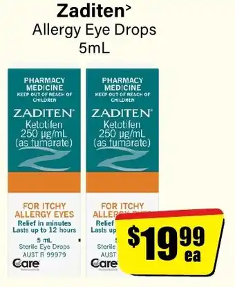 Zaditen Allergy Eye Drops 5mL