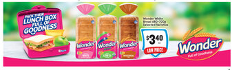 IGA Wonder White Bread 680-700g offer