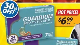 Cincotta Chemist GUARDIUM ACID REFLUX RELIEF 7 Tablets offer