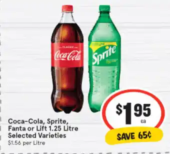 IGA Coca-Cola, Sprite or Fanta 2 Litre offer