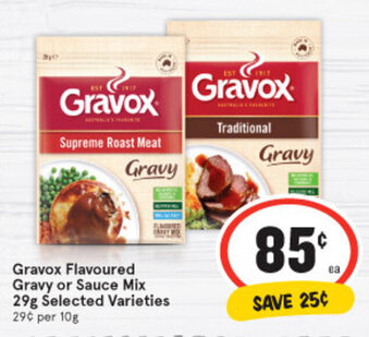 IGA Gravox Flavoured Gravy or Sauce Mix 29g offer
