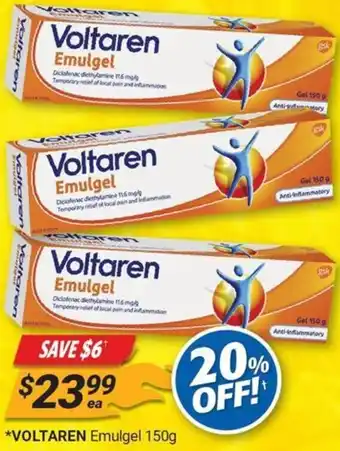Cincotta Chemist VOLTAREN Emulgel 150g offer