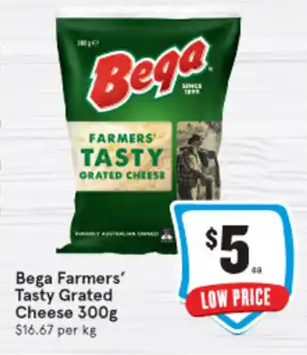 IGA Bega Farmer's Tasted Grated Cheese 300g offer