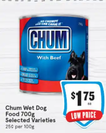 IGA Chum Wet Dog Food 700g offer