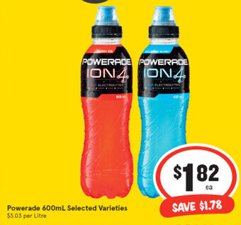 IGA Powerade 600ml offer