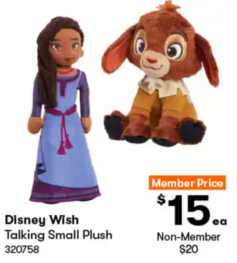 BIG W Disney Wish Talking Small Plush offer
