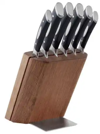 Harris Scarfe Scanpan 7pc oak knife block offer