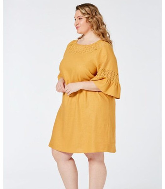 Harris Scarfe Khoko plus linen blend crochet dress offer