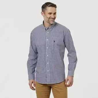 Harris Scarfe U.s. polo assn. long sleeve gingham shirt offer