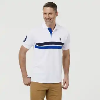 Harris Scarfe U.s. polo assn. chest stripe logo polo with shoulder patch offer