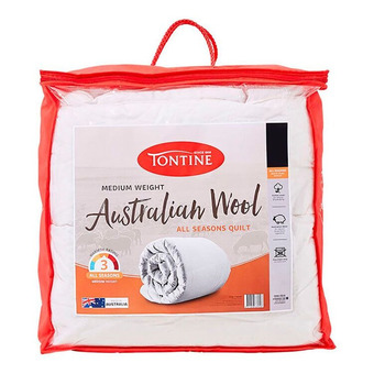 Harris Scarfe Tontine 300gsm australian wool doona qb offer
