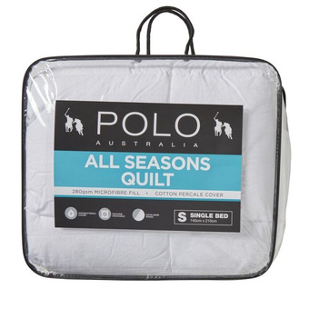 Harris Scarfe Polo all seasons microfibre quilt qb offer