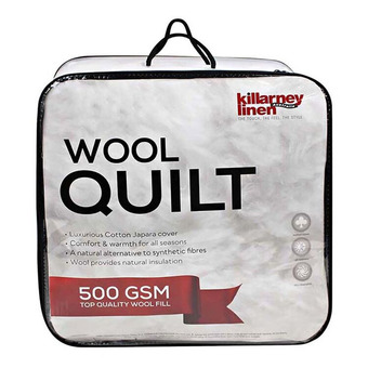 Harris Scarfe Killarney 500gsm winter weight wool quilt kb offer