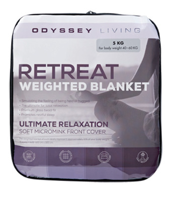 Harris Scarfe Odyssey living weighted blanket 5kg offer