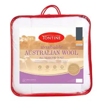 Tontine 350gsm washable australian wool doona qb