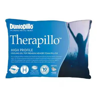 Harris Scarfe Dunlopillo therapillo memory foam pillow cooling gel top offer