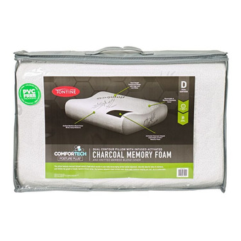 Harris Scarfe Tontine comfortech charcoal infused memory foam pillow contour offer