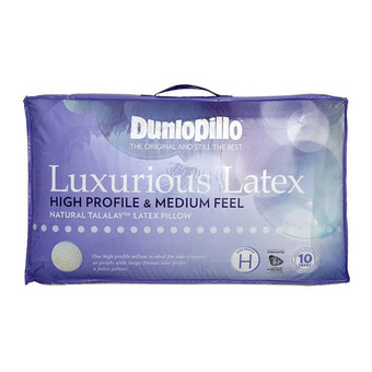Harris Scarfe Dunlopillo luxurious latex pillow high profile & medium feel offer