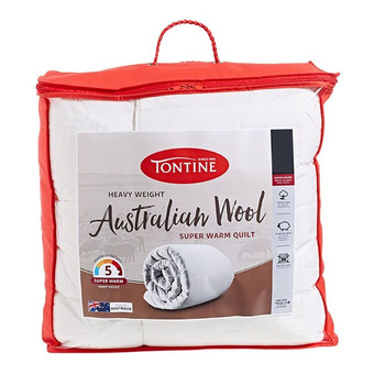 Harris Scarfe Tontine 500gsm heavy weight australian wool quilt kb offer