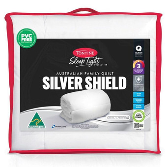 Harris Scarfe Tontine sleep tight silver shield all seasons quilt qb offer