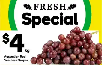 Woolworths Australian Red Seedless Grapes offer