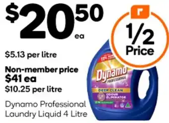 Woolworths Dynamo Professional Laundry Liquid 4 Litre offer