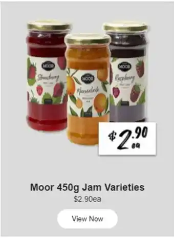 The Reject Shop Moor 450g Jam Varieties offer