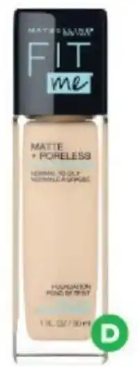 Woolworths Maybelline Fitme Matte & Poreless Foundation 30ml offer