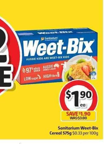 Coles Sanitarium Weet-Bix Cereal 575g offer