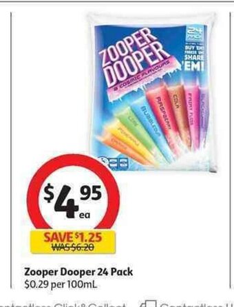 Coles Zooper Dooper 24 Pack offer
