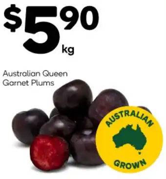 Woolworths Australian Queen Garnet Plums offer