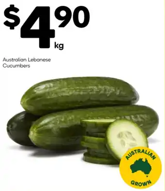 Woolworths Australian Lebanese Cucumbers offer