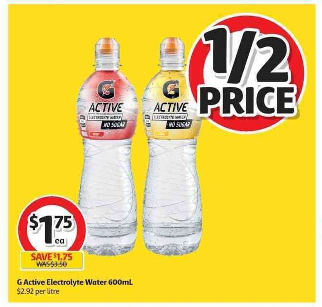 G Active Electrolyte Water 600mL offer at Coles