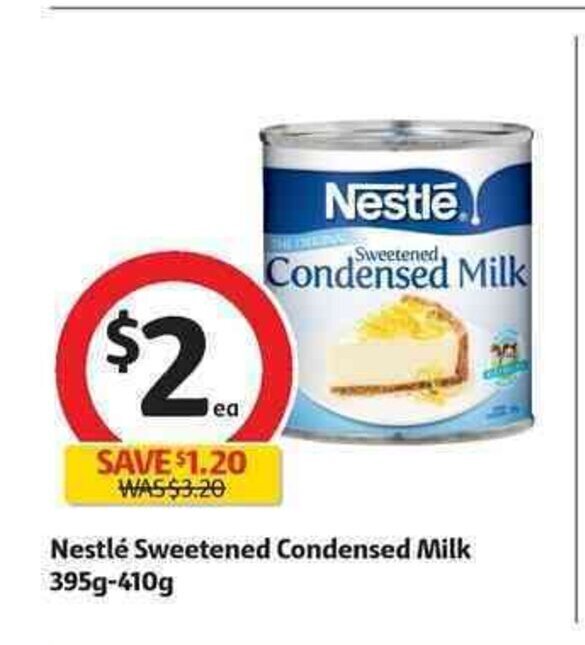 Nestle Sweetened Condensed Milk 395g410g offer at Coles