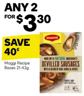 Woolworths Maggi Recipe Bases 21-43g offer