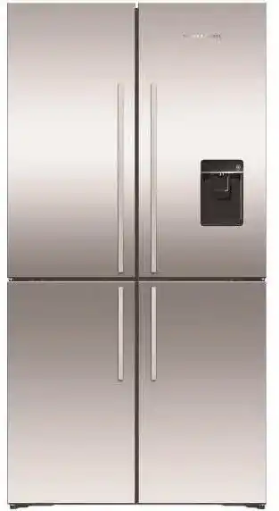 Fisher & paykel 538l quad door refrigerator with ice maker & water dispenser - with handles