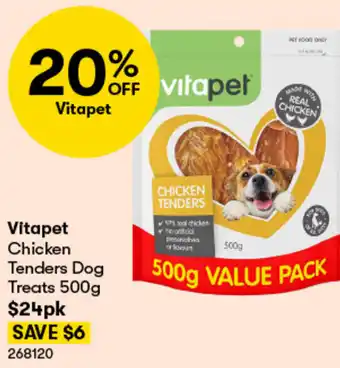 BIG W Vitapet Chicken Tenders Dog Treats 500g offer