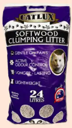 BIG W Catlux Softwood Clumping Litter 24-Litre offer