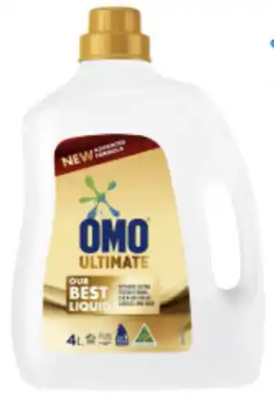 BIG W Omo Ultimate Laundry Liquid 4-Litre offer