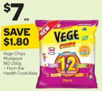 Woolworths Vege Chips Multipack 180-250g offer