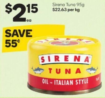 Woolworths Sirena Tuna 95g offer