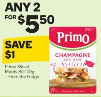 Woolworths Primo Sliced Meats 80-100g offer