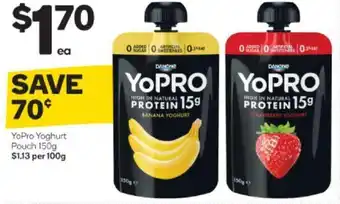 Woolworths Yopro Yoghurt Pouch 15g offer