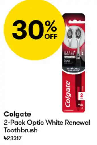 BIG W Colgate 2-Pack Optic White Renewal Toothbrush offer