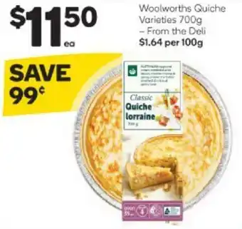 Woolworths Woolworths Quiche 700g offer