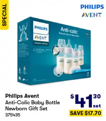 BIG W Philips Avent Anti-Colic Baby Bottle Newborn Gift Set offer