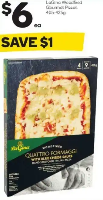 Woolworths LaGina Woodfired Gourmet Pizzas 405-425g offer