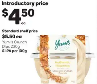 Woolworths Yumi's Crunch Dips 230g offer